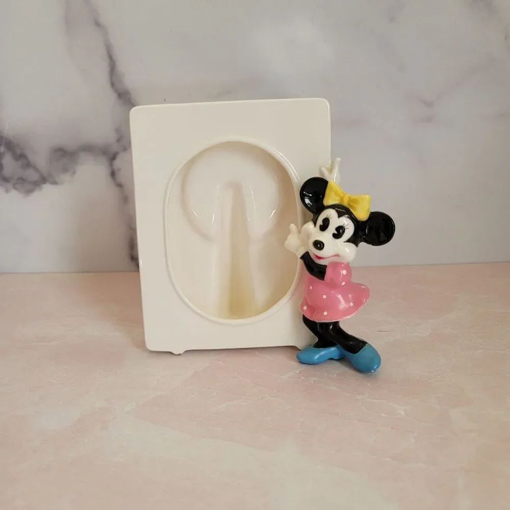 Minnie Mouse Disney vintage 90s ceramic photo picture frame